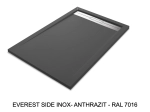 Duschwanne mit Rinne, hochwertig, Breite 65 bis 210 X 65 bis 100 cm, rutschfestes Vollkunstharz PN24, 10 Farben, 5 Jahre Garantie, schnelle und kostenlose Lieferung